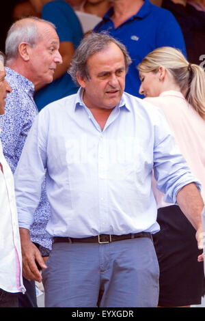 Marseille, Francia. 1 agosto, 2015. Michel Platini Calcio/Calcetto : la pre-stagione amichevole tra Olympique De Marseille 2-0 Juventus Velodrome Stadium di Marsiglia, Francia . © Maurizio Borsari/AFLO/Alamy Live News Foto Stock