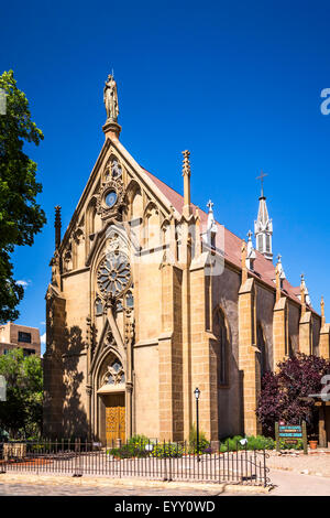 La cappella di Loreto edificio in Santa Fe, New Mexico, negli Stati Uniti. Foto Stock