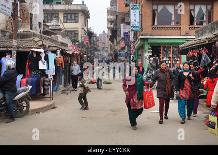 Scenario di strada, Nepal, Kathmandu Foto Stock