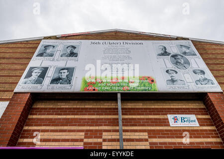 Passato oscuro di Shankill area nella parte occidentale di Belfast Foto Stock
