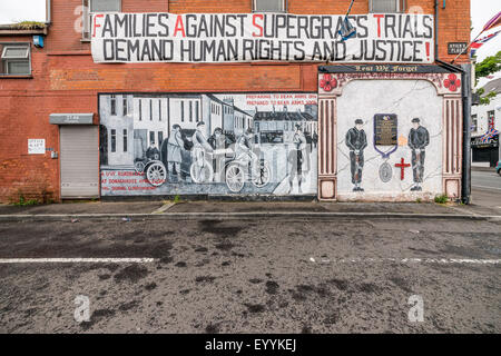 Passato oscuro di Shankill area nella parte occidentale di Belfast Foto Stock