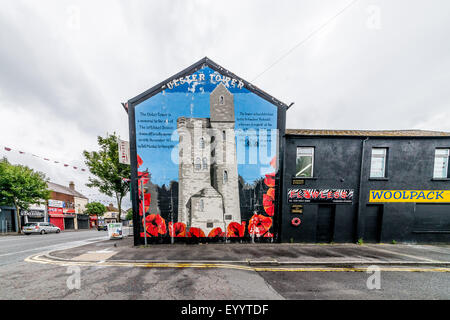 Passato oscuro di Shankill area nella parte occidentale di Belfast Foto Stock