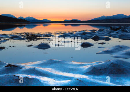 Alba polare, Norvegia, Troms Foto Stock