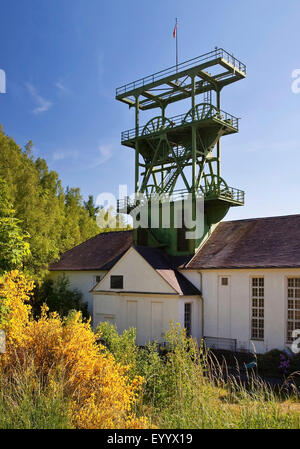 Museo minerario di quartiere Siciliaschacht Meggen, in Germania, in Renania settentrionale-Vestfalia, Sauerland, Lennestadt Foto Stock