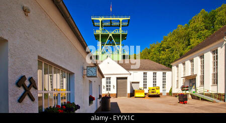 Museo minerario di quartiere Siciliaschacht Meggen, in Germania, in Renania settentrionale-Vestfalia, Sauerland, Lennestadt Foto Stock