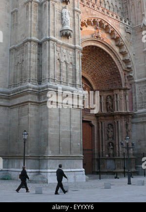 Portico di Palma Cattedrale La Seu, Spagna, Balearen, Maiorca Foto Stock