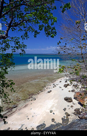 Una spiaggia da sogno sulla costa di Ankifi, Madagascar, Ankifi Foto Stock