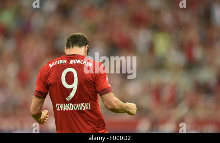 Monaco di Baviera, Germania. 04 Ago, 2015. Robert Lewandowski del FC Bayern Monaco di Baviera durante la Audi Cup a Monaco di Baviera, Germania, 04 agosto 2015. Foto: Peter Kneffel/dpa/Alamy Live News Foto Stock