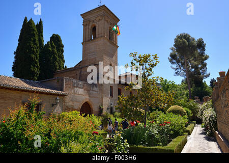 Convento di San Francisco (Parador) all'interno di Palazzo Alhambra complessa, Granada, Andalusia, Spagna Foto Stock