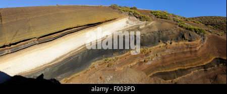 Lo strato di lava di Cumbre dorsale, Isole Canarie, Tenerife Foto Stock