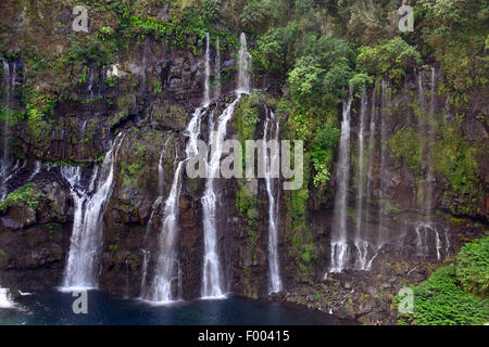 Cascata de la Grande burrone, Reunion, Grand Galet Foto Stock