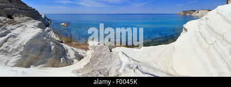 Chalk cliffs Scala dei Turchi, Italia, Sicilia Foto Stock