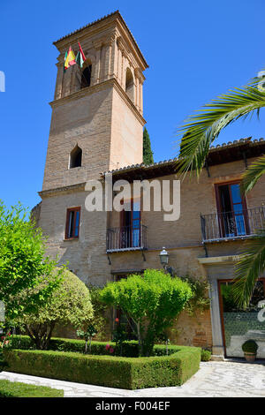 Convento di San Francisco (Parador) all'interno di Palazzo Alhambra complessa, Granada, Andalusia, Spagna Foto Stock