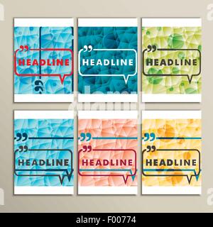 Set cerchi astratta su uno sfondo colorato Illustrazione Vettoriale