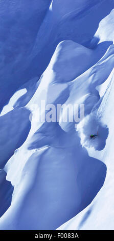 Freeskiing nelle Alpi, Francia, Savoie, Tignes Foto Stock