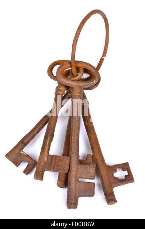 Rusty vecchie chiavi, mazzo di chiavi Foto Stock