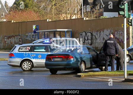 La polizia arresta ghost driver, Germania Foto Stock