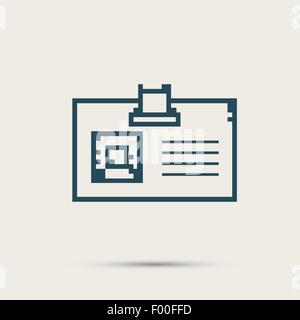 Semplice ed elegante icona pixel card. Il design del vettore Illustrazione Vettoriale