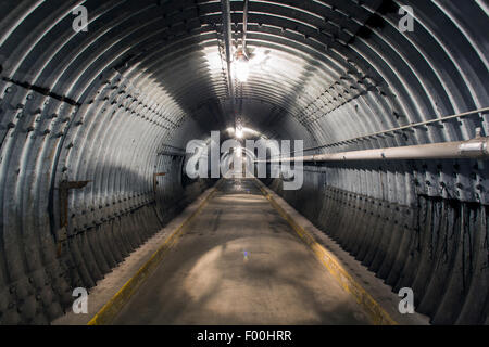 Canada, Ontario, Carp, Diefenbunker, Museo della Guerra fredda canadese, tunnel per bunker Foto Stock