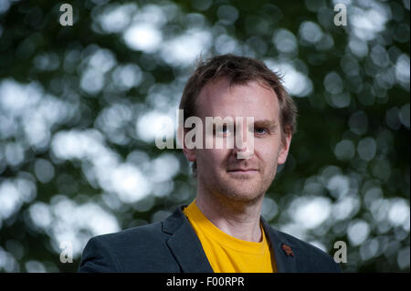 Il romanziere e commentatore Nick Harkaway, apparendo a Edinburgh International Book Festival. Foto Stock