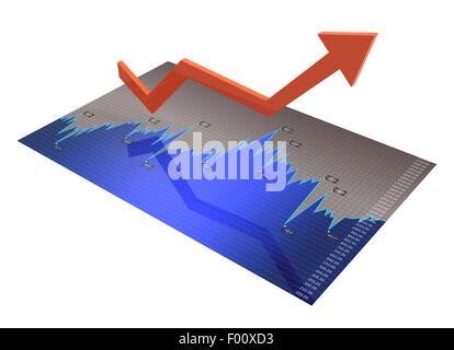 Diagramma di business che mostra la crescita economica Foto Stock