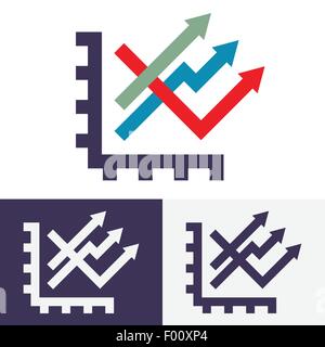 Le opzioni del grafico le icone vettoriali Illustrazione Vettoriale