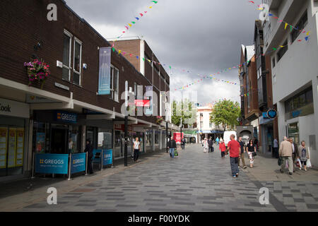 Church Street zona pedonale per lo shopping di st helens town centre regno unito Foto Stock