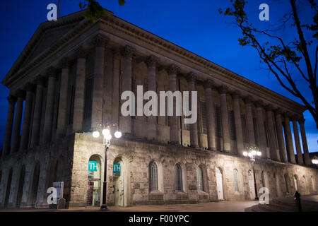 Birmingham town hall nel centro della città di notte England Regno Unito Foto Stock