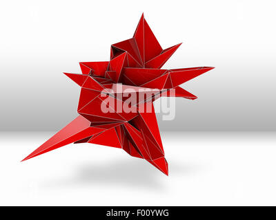 Abstract red forme geometriche come sfondo Foto Stock