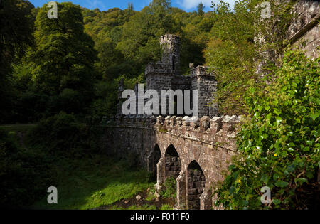 Torri Ballysaggartmore - una follia Vittoriano, vicino a Lismore, nella contea di Waterford, Irlanda Foto Stock