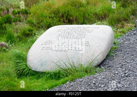 Ascia gigante testa 7Stanes Scultura su Southern Upland Way, Galloway Forest Park, Dumfries & Galloway, Scotland, Regno Unito Foto Stock