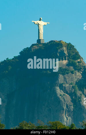 Statua del Cristo Redentore, Corcovado Rio de Janeiro, Brasile Foto Stock