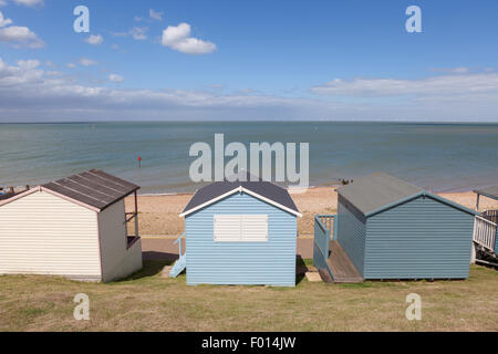 Cabine in legno a Whitstable Foto Stock