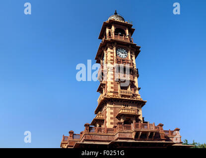 Torre dell Orologio Ghanta Ghar, Sardar Mercato, Jodhpur, Rajasthan, India Foto Stock