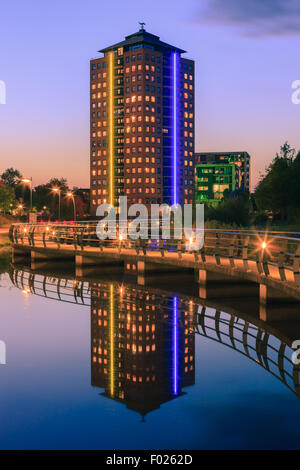 De Maarshorst a Stadskanaal è uno dei nuovi edifici architecutural in questa vecchia città classica nella parte nord est di th Foto Stock