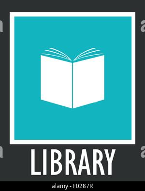 Vettore icona semplice libreria. Aperto il libro bianco Illustrazione Vettoriale