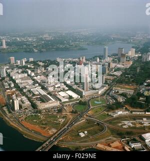 Vista aerea di Abidjan in Costa d Avorio Foto Stock