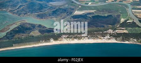 Vista aerea di Rosolina Mare - Provincia di Rovigo, regione Veneto, Italia. Foto Stock