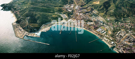 Vista aerea di Vado Ligure - Provincia di Savona, la Regione Liguria, Italia Foto Stock