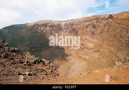 Interno del cratere del Vesuvio e Parco Nazionale del Vesuvio, Campania, Italia. Foto Stock