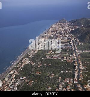 Italia - Regione Sicilia - Capo d'Orlando - vista aerea Foto Stock