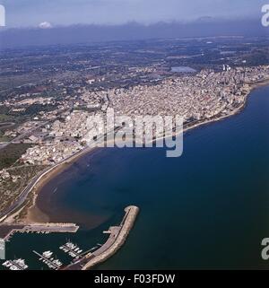 Italia - Regione Sicilia - Pozzallo - vista aerea Foto Stock