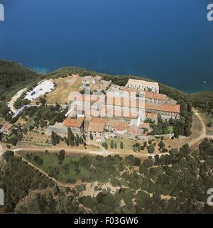 Italia - Regione Toscana - POPULONIA - vista aerea Foto Stock