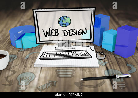 Immagine composita di web design doodle Foto Stock