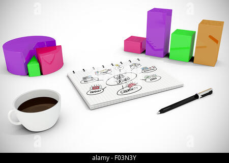 Immagine composita di web design doodle Foto Stock