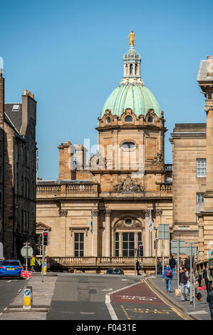 HIgh Street, Royal Mile di Edimburgo, Scozia. Foto Stock