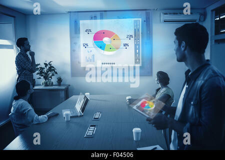 Immagine composita di global business interface Foto Stock