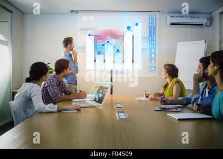 Immagine composita di percentuali di rappresentazione grafica Foto Stock