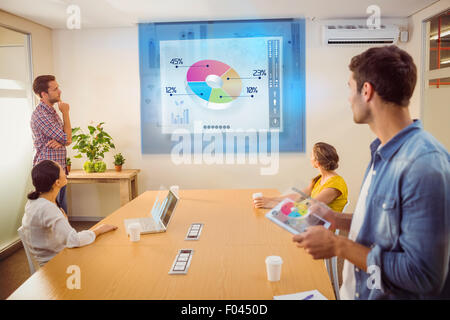 Immagine composita di global business interface Foto Stock