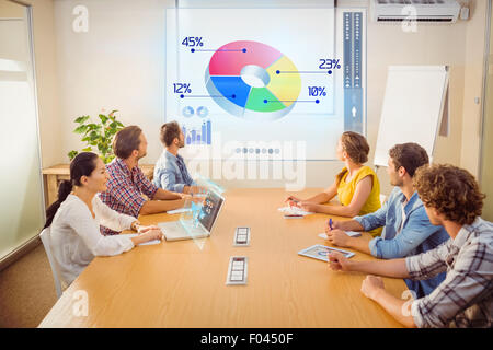 Immagine composita di percentuali di rappresentazione grafica Foto Stock